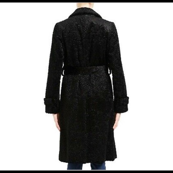 NWT Theory Relaxed Trench Coat in Faux Astrakhan - Picture 4 of 9